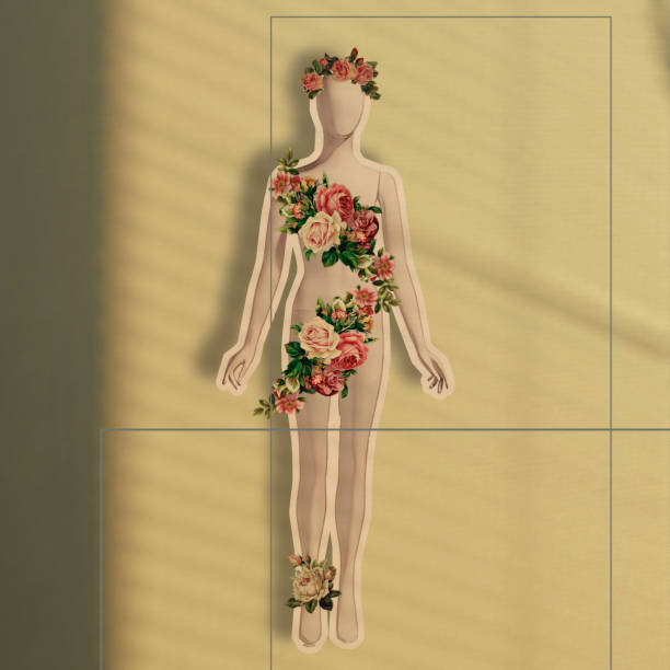 istock Women's silhouette in flowers 1459973791