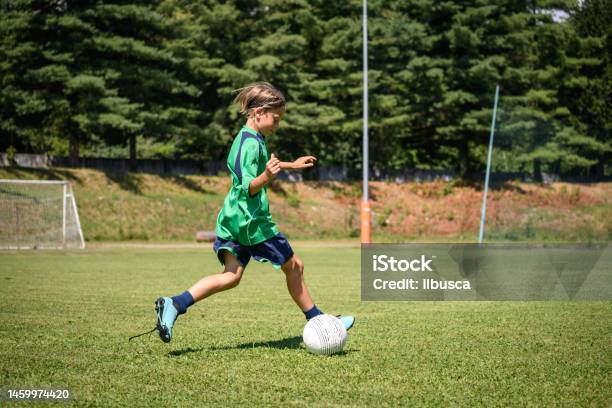 Summer Soccer Football Camp School For Children Training Stock Photo - Download Image Now