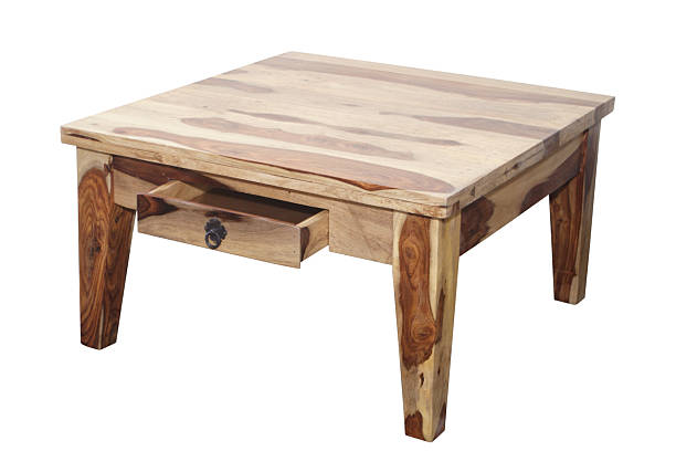 Wooden table stock photo