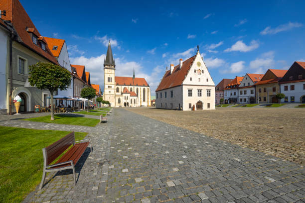 istock Medieval historical square Bardejov, UNESCO site, Slovakia 1459979445