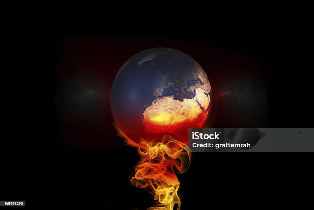 Global Warming,fire - Royaltyfri Eld Bildbanksbilder