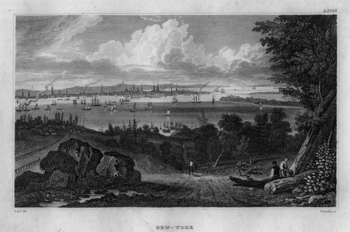 View of New York City. First half of 19th century.