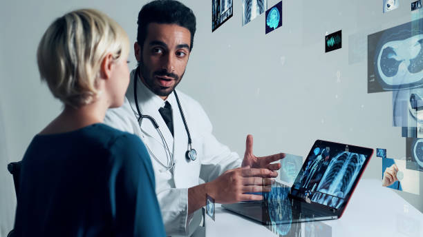 istock Medical technology concept. Remote medicine. Electronic medical record. 1459984691
