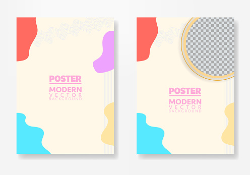 Poster Layout Design Vector Illustration Background Template Front And ...