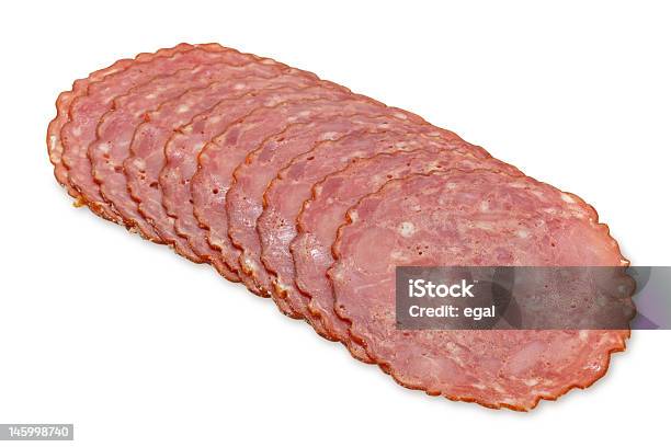 Salchicha Ahumada Porción Foto de stock y más banco de imágenes de Alimento - Alimento, Carne, Carne de cerdo