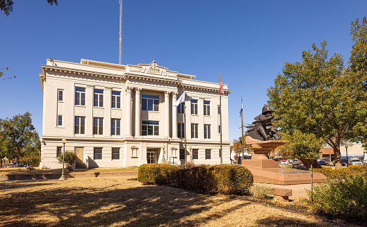 Perry, Oklahoma, USA - October 17, 2022: The Noble County Courthouse