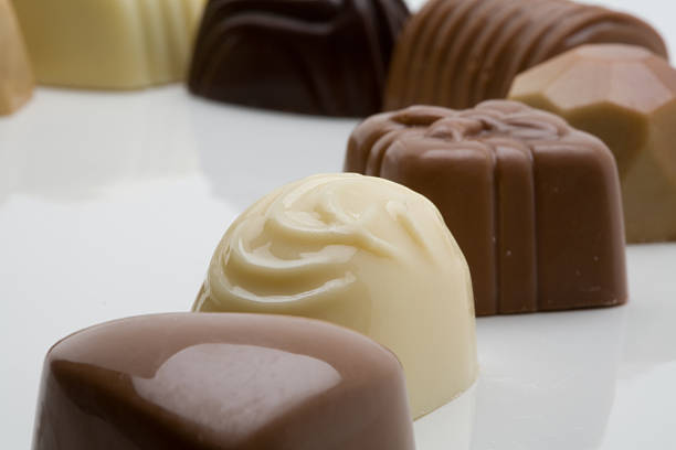 Belgian chocolates stock photo