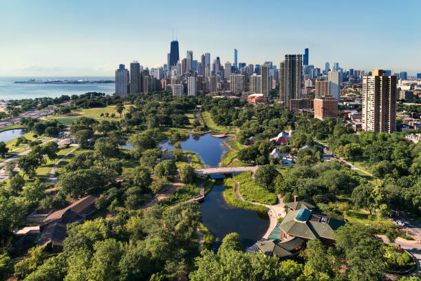 istock Aerial South Pond Lincoln Park 1459994068