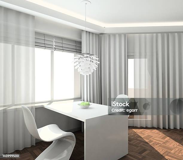 3 D Render Modernes Interieur Der Küche Stockfoto und mehr Bilder von Luxus - Luxus, Speisezimmer, Weiß