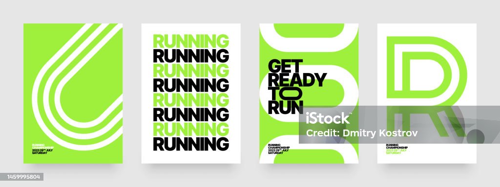 Running Layout Design Layout Template For Events Or Business Related Stock Illustration ...
