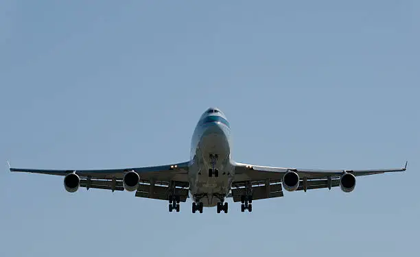 Boeing 747 on approach to Vancouver Intl