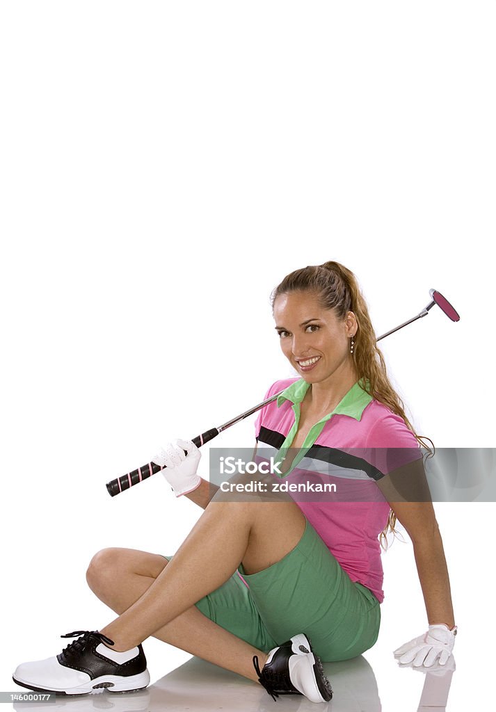 Jogador de golfe feminino - Royalty-free Golfe Foto de stock