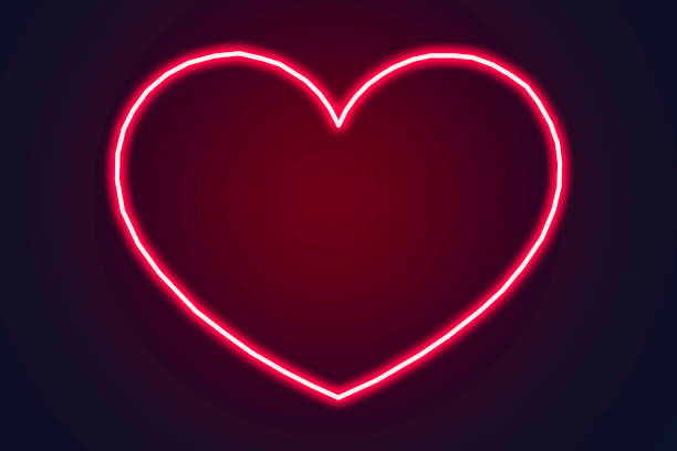 istock Heart sign neon banner on brick wall background. 1460002718