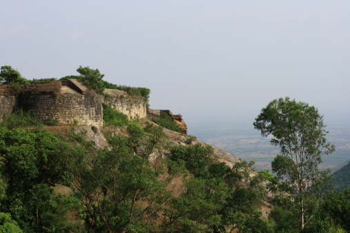 Fort built by an Indian ruler atop Nandi Hills