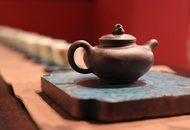 ceremonia gongfu z herbatą oolong - chinese tea zdjęcia i obrazy z banku zdjęć