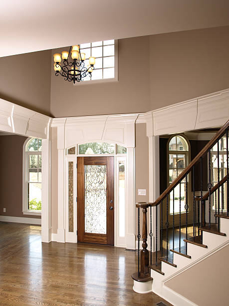 istock Luxury Foyer with Glass door 146000453
