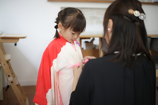 Girl wearing a kimono Shichigosan image