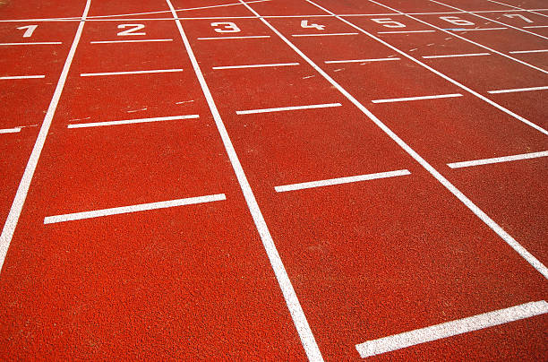 Numbers of a racetrack stock photo