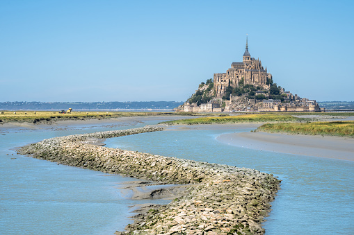 World famous Abbey Mont Saint Michel, France