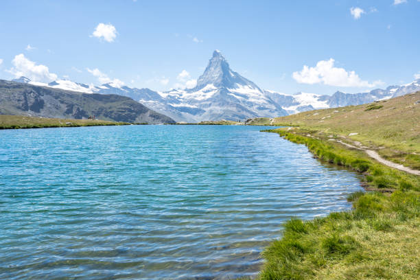 istock Matterhorn with Stellisee, Zermatt,  Switzerland 1460007389