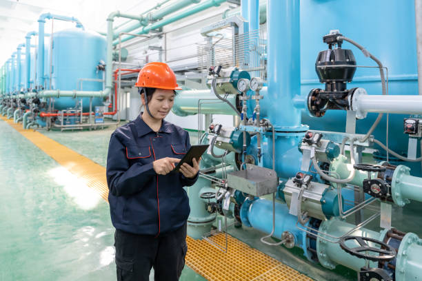 istock A female engineer works with a tablet computer in a chemical plant 1460010055