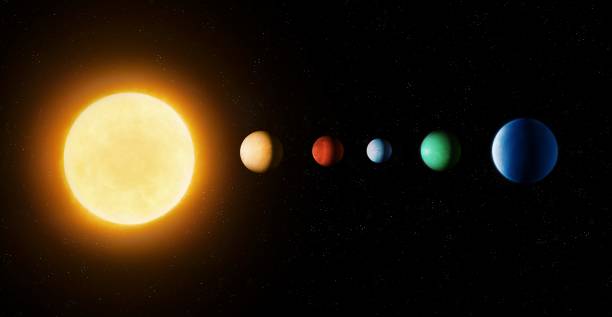 istock Model of an extrasolar star system with planets. 1460011428