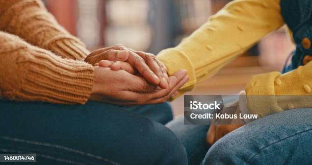 Hands Love And Care Touching In Support Trust Or Unity For Community Compassion Or Understanding People Holding Hands In Respect For Loss Affection Or Passion For Listening Talk Or Time Stock Photo - Download Image Now