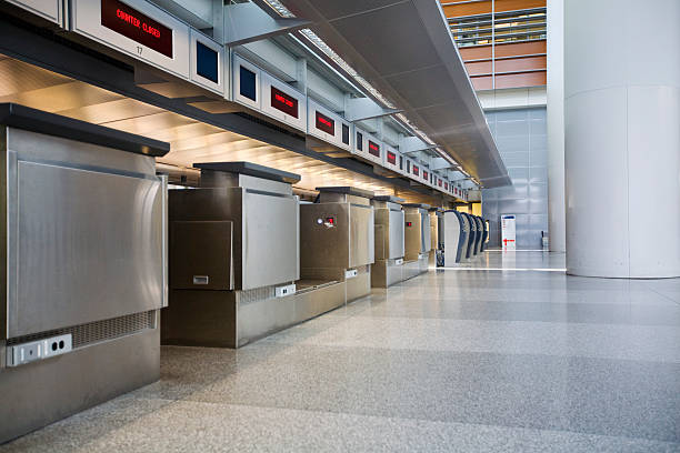 istock Airport check-in counter 146001824