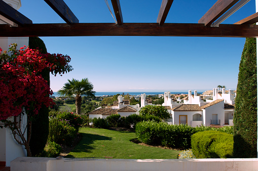 Sea view from a terrasse in a private spanish residence