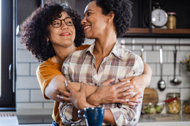 istock Portrait of two lesbians hugging 1460024234