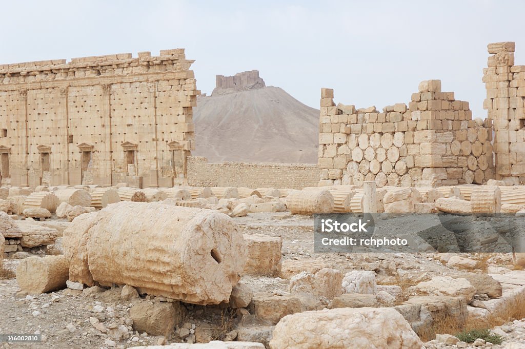Síria, vista sobre antigas cidades de Palmyra - Foto de stock de Deserto Sírio royalty-free