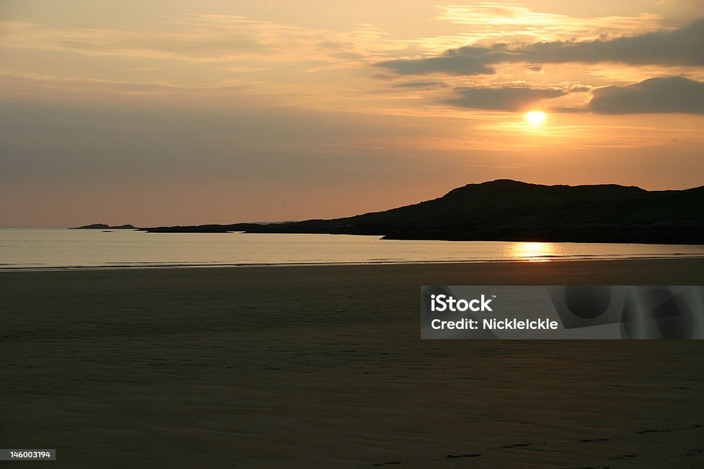 Sonnenuntergang am Strand - Lizenzfrei Abenddämmerung Stock-Foto