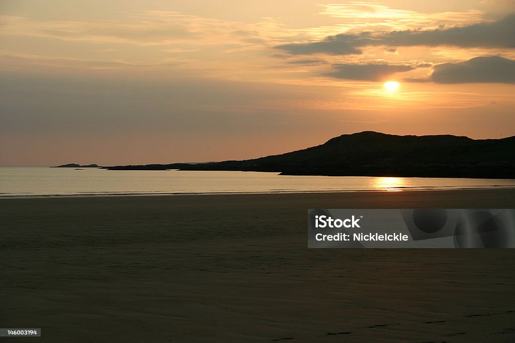 Pôr do sol na praia - Foto de stock de Amarelo royalty-free