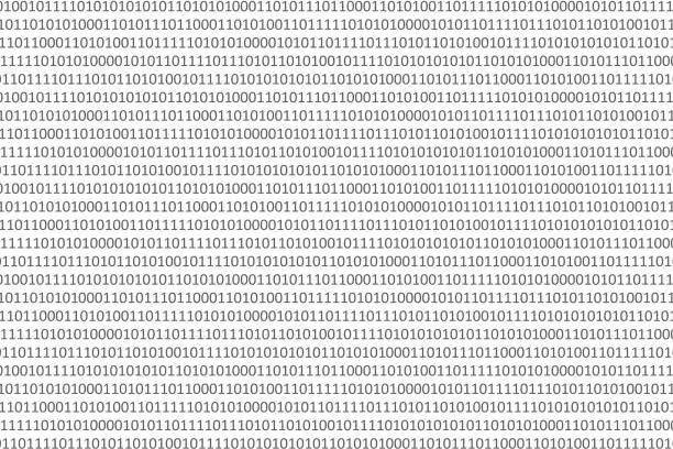 Binary matrix code. Computer data stream, digital security codes and coding information.