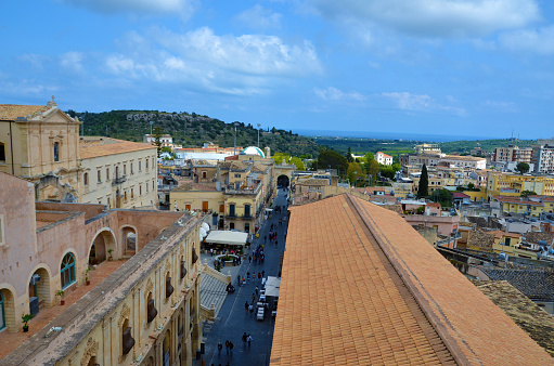 panorama of Noto a Sicilian town in the province of Ragusa declared a World Heritage Site by Unesco April 25 2017 Noto Siracusa Italy