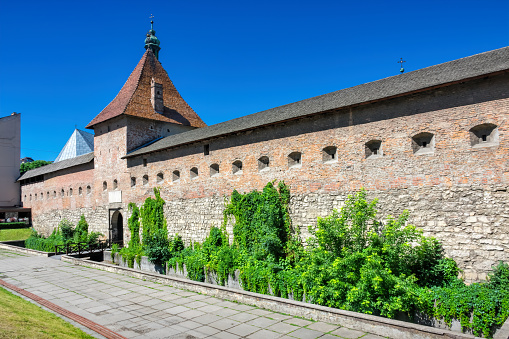 Hlyniany Gate, part of the fortifications of Lviv, Ukraine. It is part of Lviv's Old Town, a UNESCO World Heritage Site.