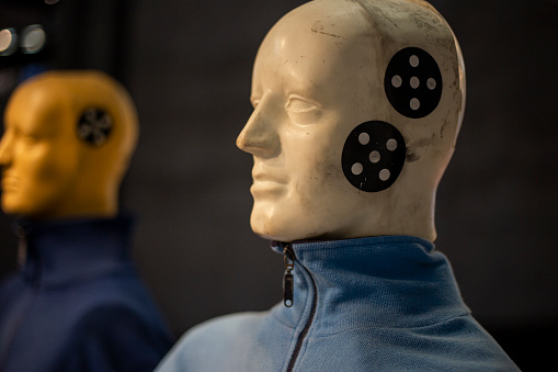 Mannequin dolls are used to test car safety crash test.
