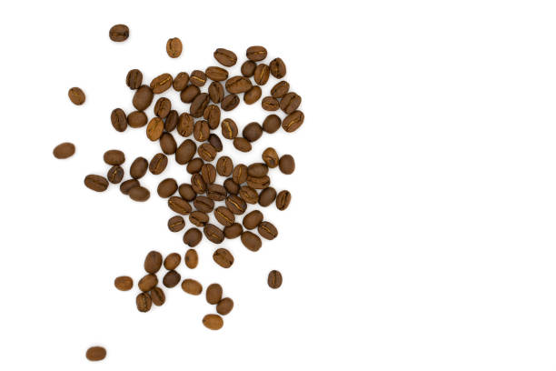 istock Group of coffee beans isolated on white background 1460041126