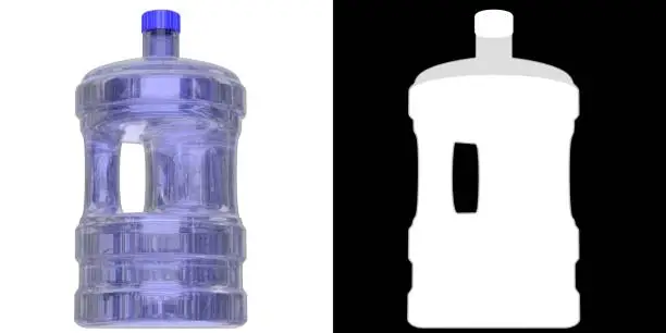3D rendering illustration of a water jug