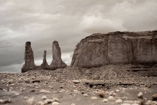 Photo of Sepia Toned Monument Valley Arizona USA Navajo Nation Infrared