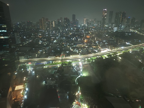 Full raining droping from south Jakarta Sky