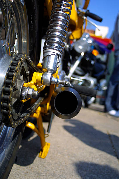 istock Vintage Italian Motorcycle Exhaust System 146004937