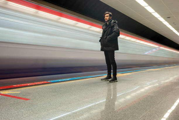istock Young man in the metro station 1460049822