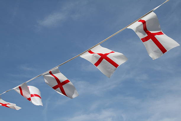 flagge von st. george-england euro 2012 englischen pride - english flag st george flag st stock-fotos und bilder