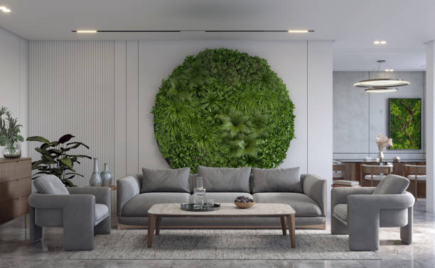 istock Interior design of modern apartment. Interior mockup, 3d render 1460051678