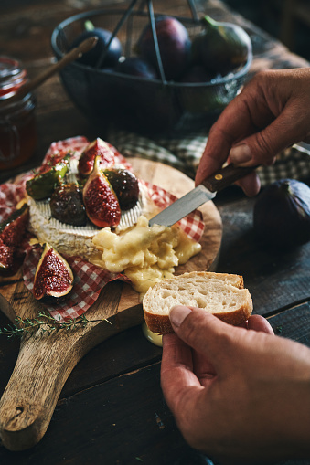 Baked Camembert Cheese with Fresh Figs