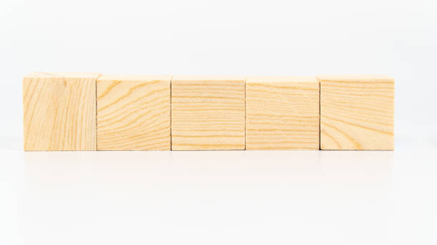 istock Wooden cubes for copy space for text isolated on white background. Blank area on wooden boxes for concept varieties. Writing on boxes concept 1460054604