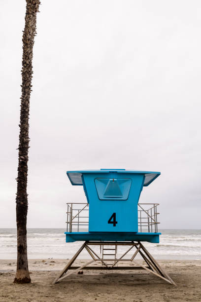 istock Blue lifeguard tower, Oceanside, California 1460055177
