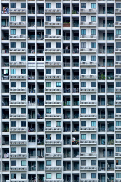 istock Large apartment building exterior background 1460055544