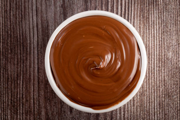 istock Hazelnut cream or nougat cream with cocoa. 1460060614